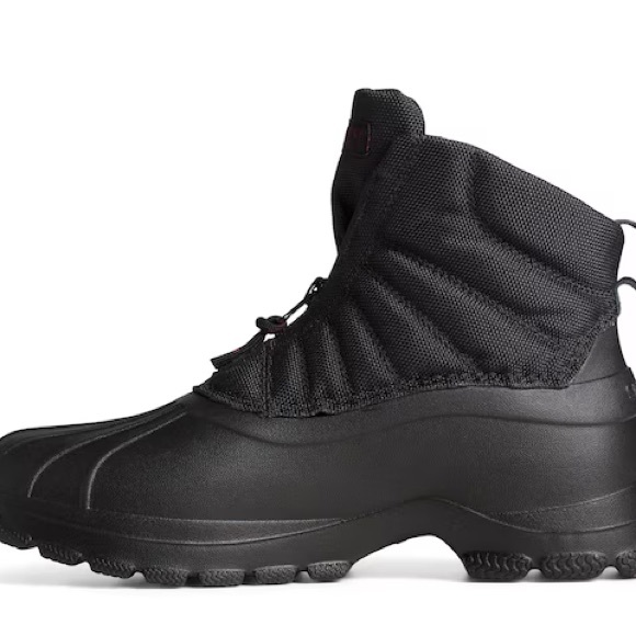 SPERRY DUCK FLOAT RAIN BOOTS BLACK NWOT SZ 8 - Picture 1 of 8